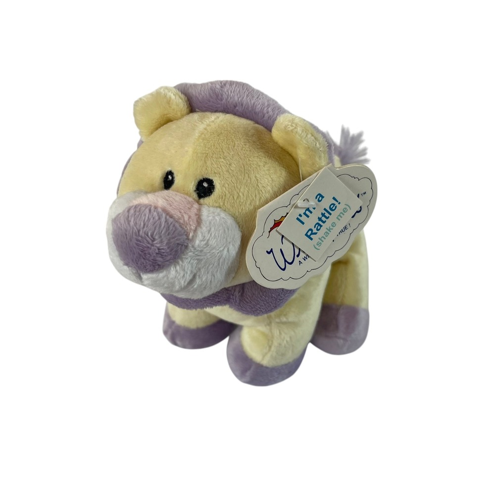 Wishpets Shayna Yellow Purple Lion Cat Plush 8" Stuffed Toy Lovey